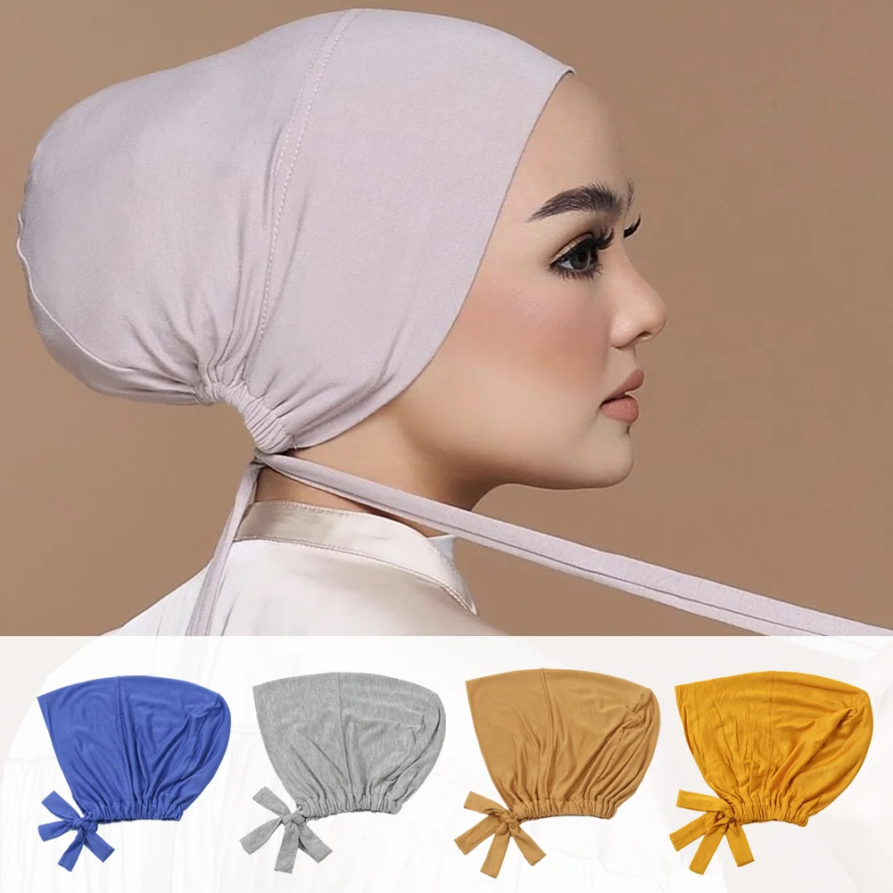 

Fashion Soild Color Twiste Turban Bonnet For Women Muslim Head Wraps Islamic Headwear India African Hat Turban Femme Musulman