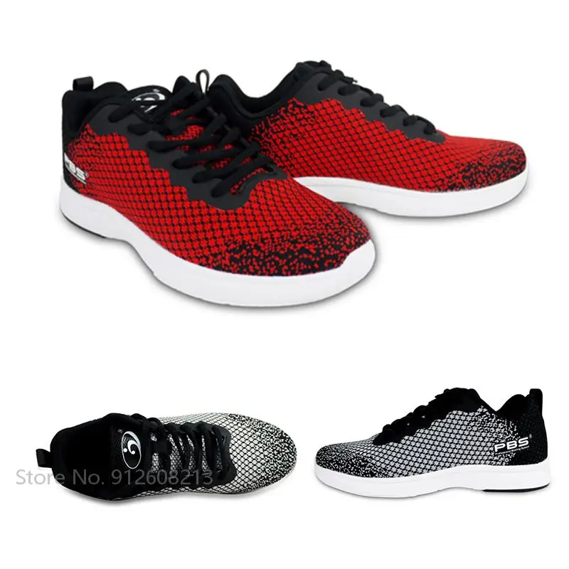 Men Women Breathable Bowling Sneakers Fly Weaving Bowling Lightweight Shoes Unisex Professional Anti-slip Sole Trainer 35-45