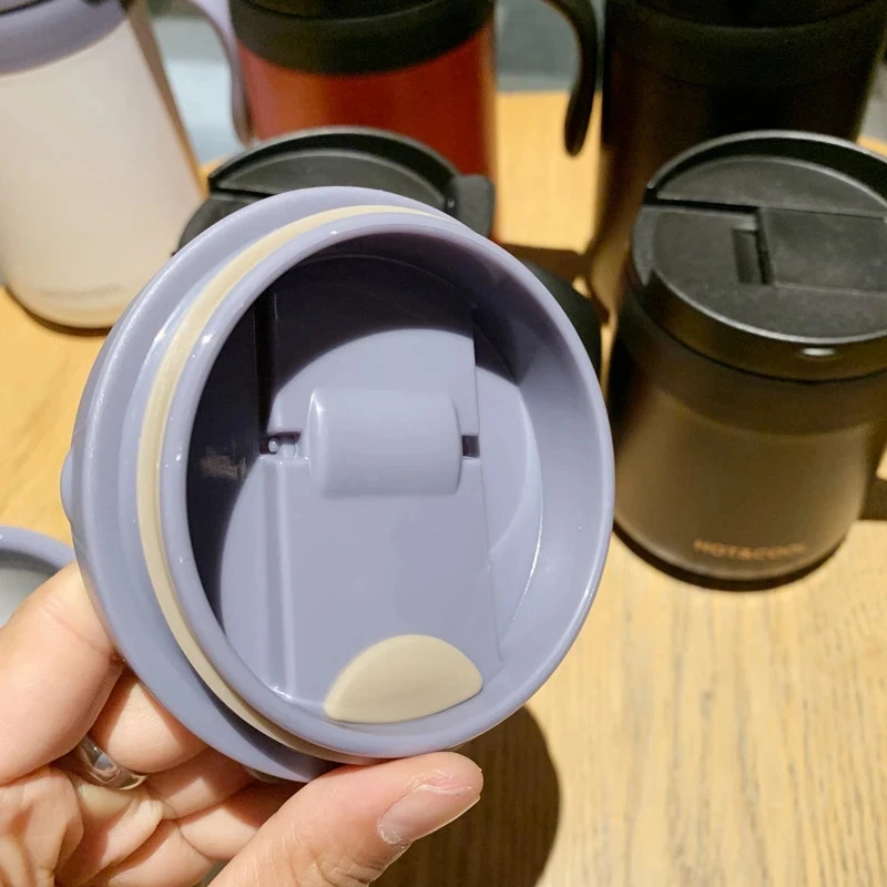 

Stainless Steel Coffee Thermos Mug Cold and Hot Thermal Water Bottle with Handgrip Office Vacuum Flask Tea Cup