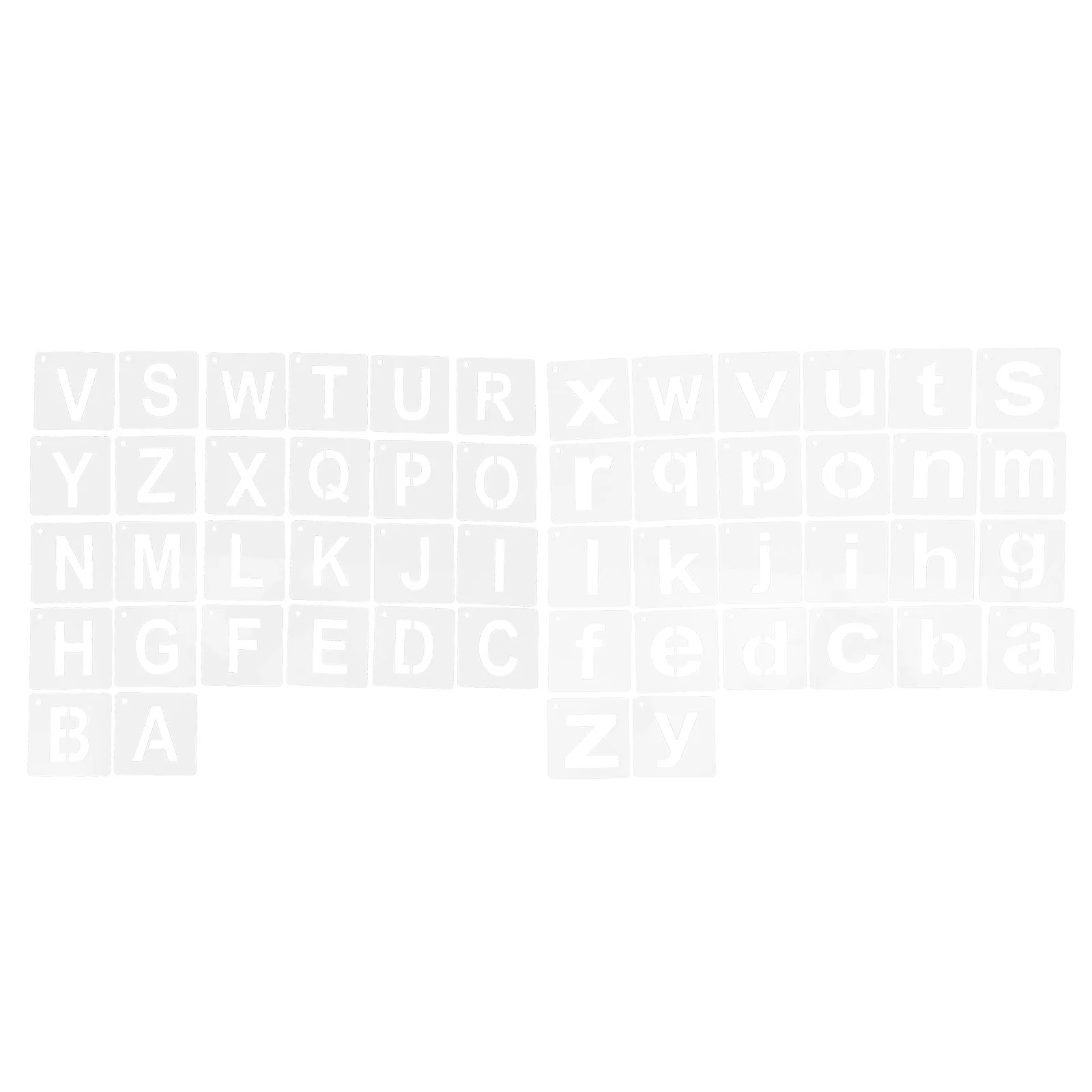 

52Pcs Alphabet Stencils Letter Painting Stencils Decorative Drawing Templates