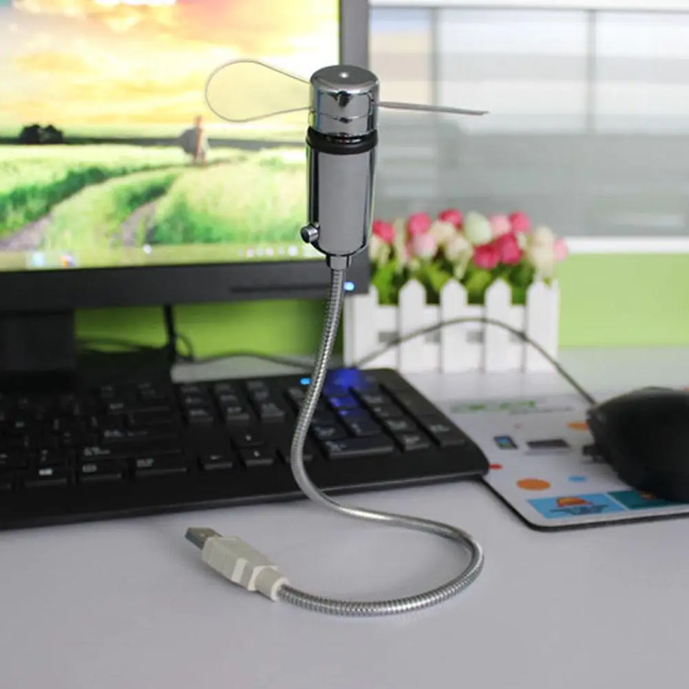 Mini Cool Clock Handheld USB Fan Real Time Display Adjustable Gadgets Flexible Gooseneck LED For Laptop PC Notebook |