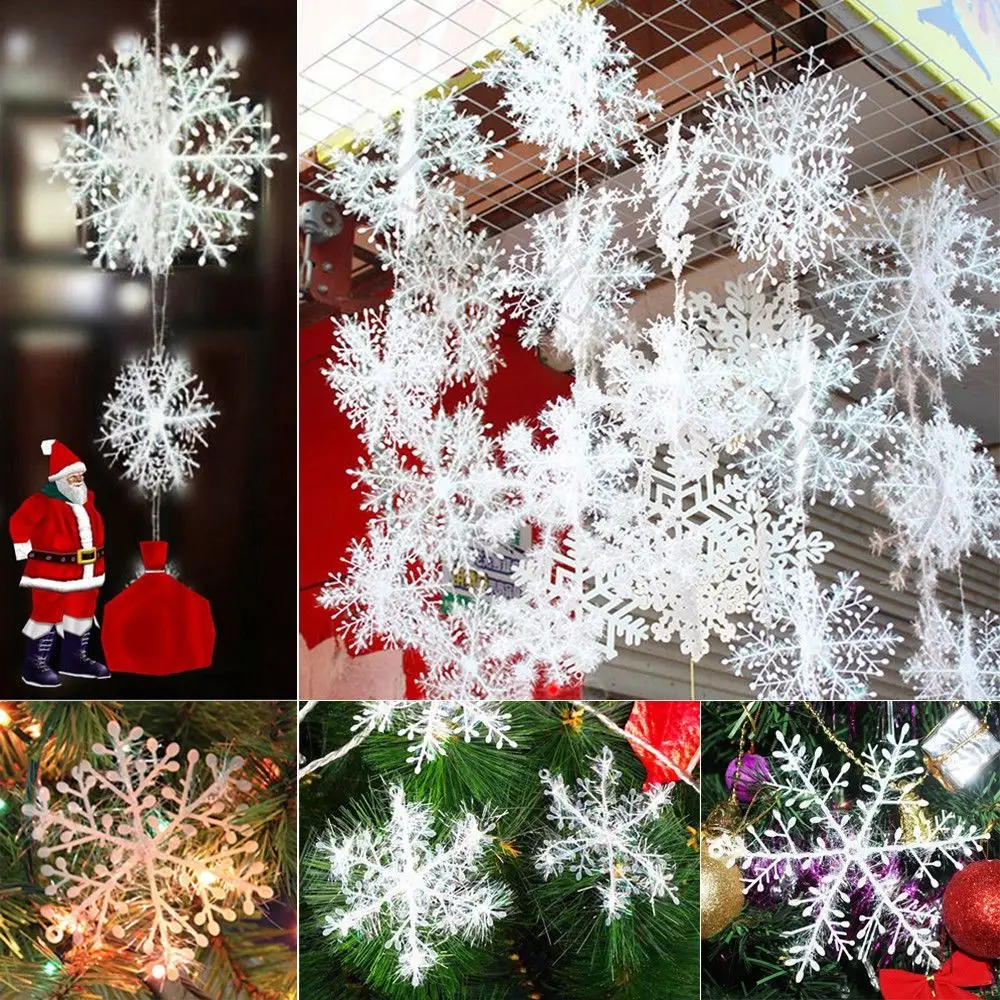 

Рождественская подвеска, снежинки, рождественские украшения, украшение для рождественской елки, новогодний декор, искусственный снег