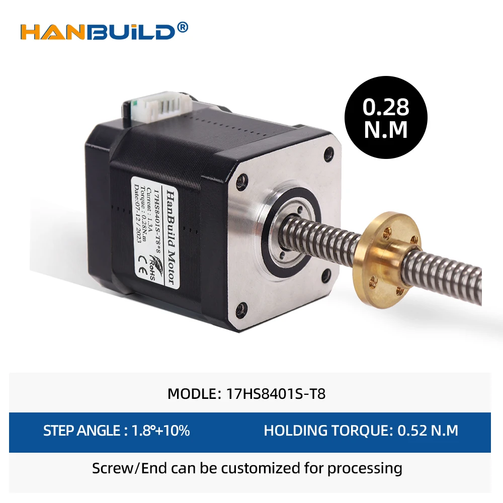 Винтовой двигатель nema17 17HS8401S-T8 Винт L310 мм Бесплатная доставка свинцовая винтовая