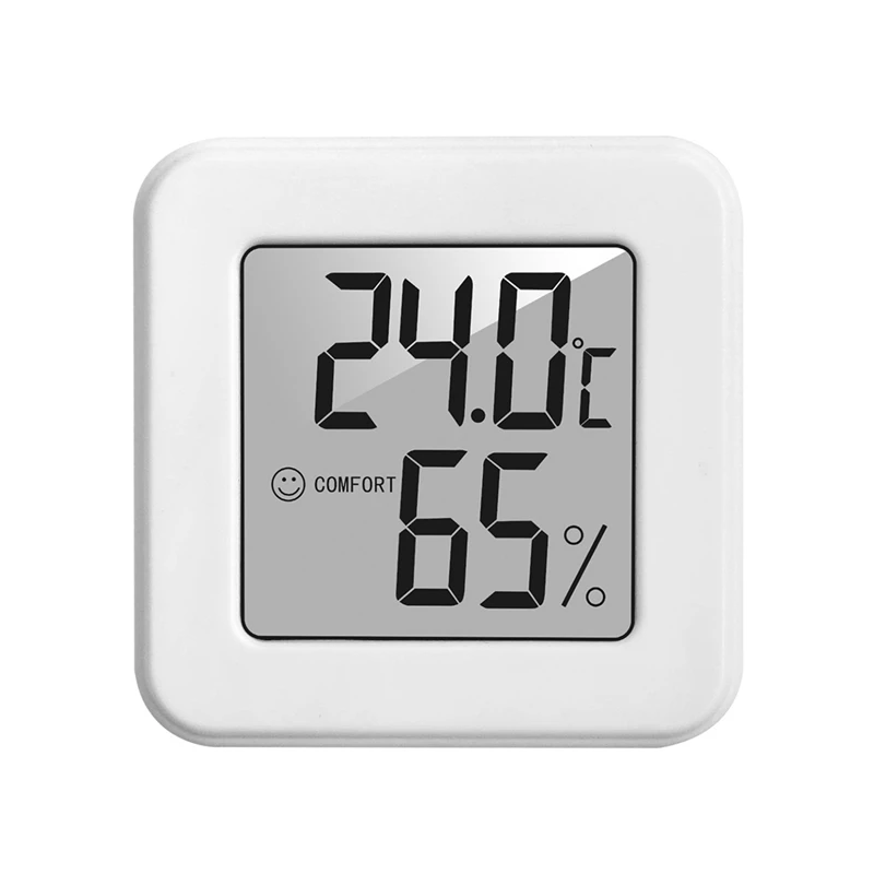 1207 Mini Electronic Temperature And Humidity Meter Car Thermometer With Smile Face Display Household Indoor