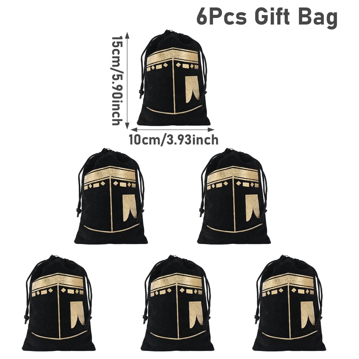 

Сумки для подарков Huiran бархатные 6 шт