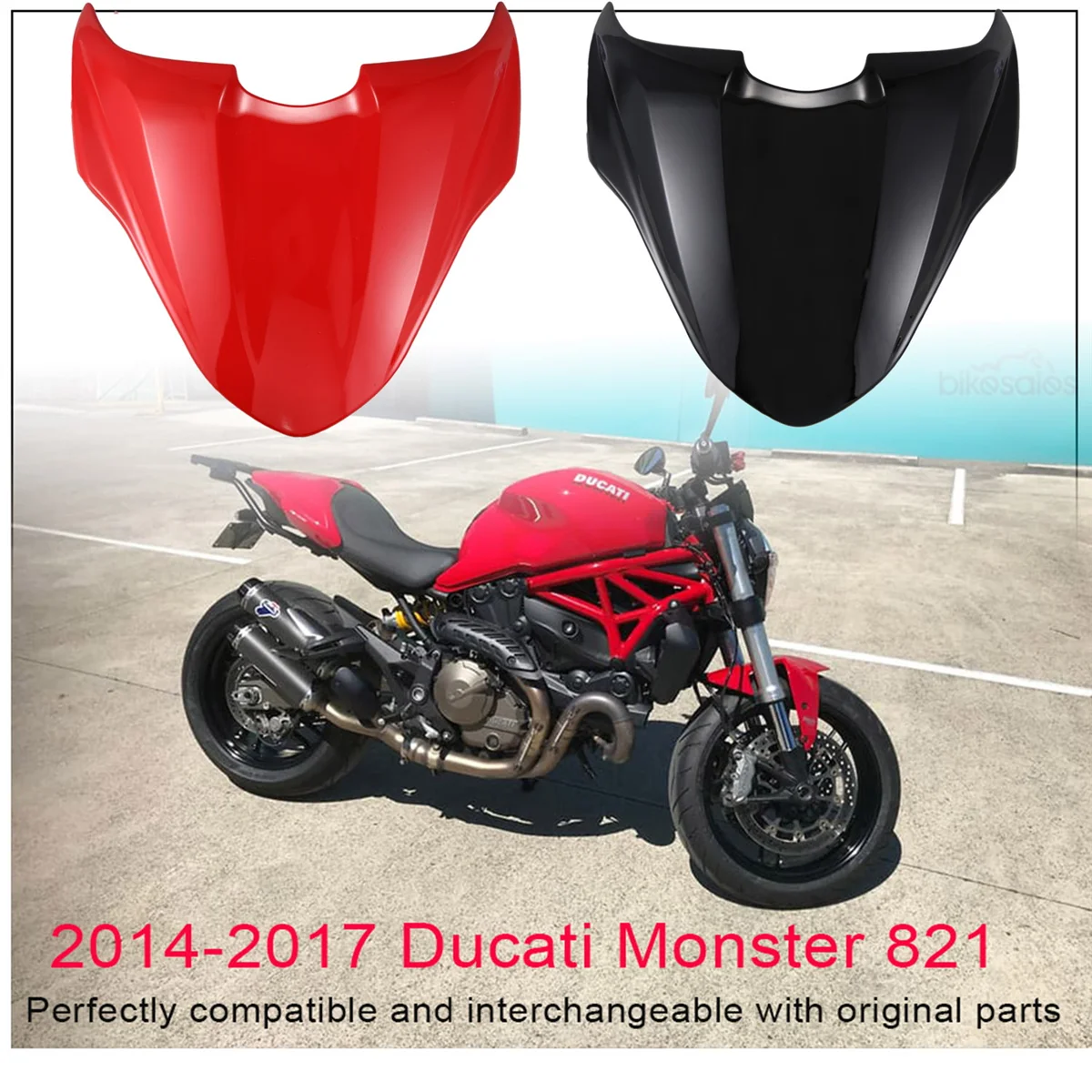 Housse de наездник задний для Ducati Monster 821 2014 2015 2016 2017 Rouge