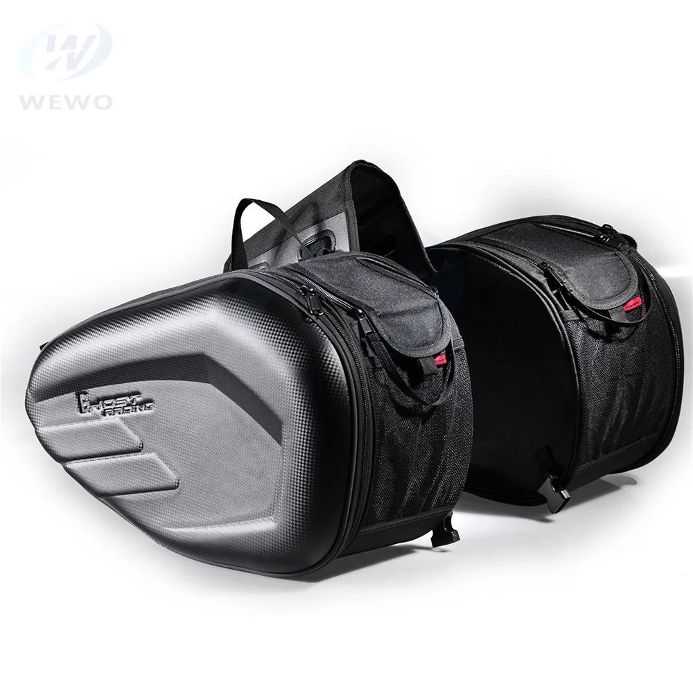 GHOST RACING 58L Waterproof Motorcycle Saddle Bag Universal Motor Riding Knight Helmet Bag Tail Luggage Suitcase Tank Backpack