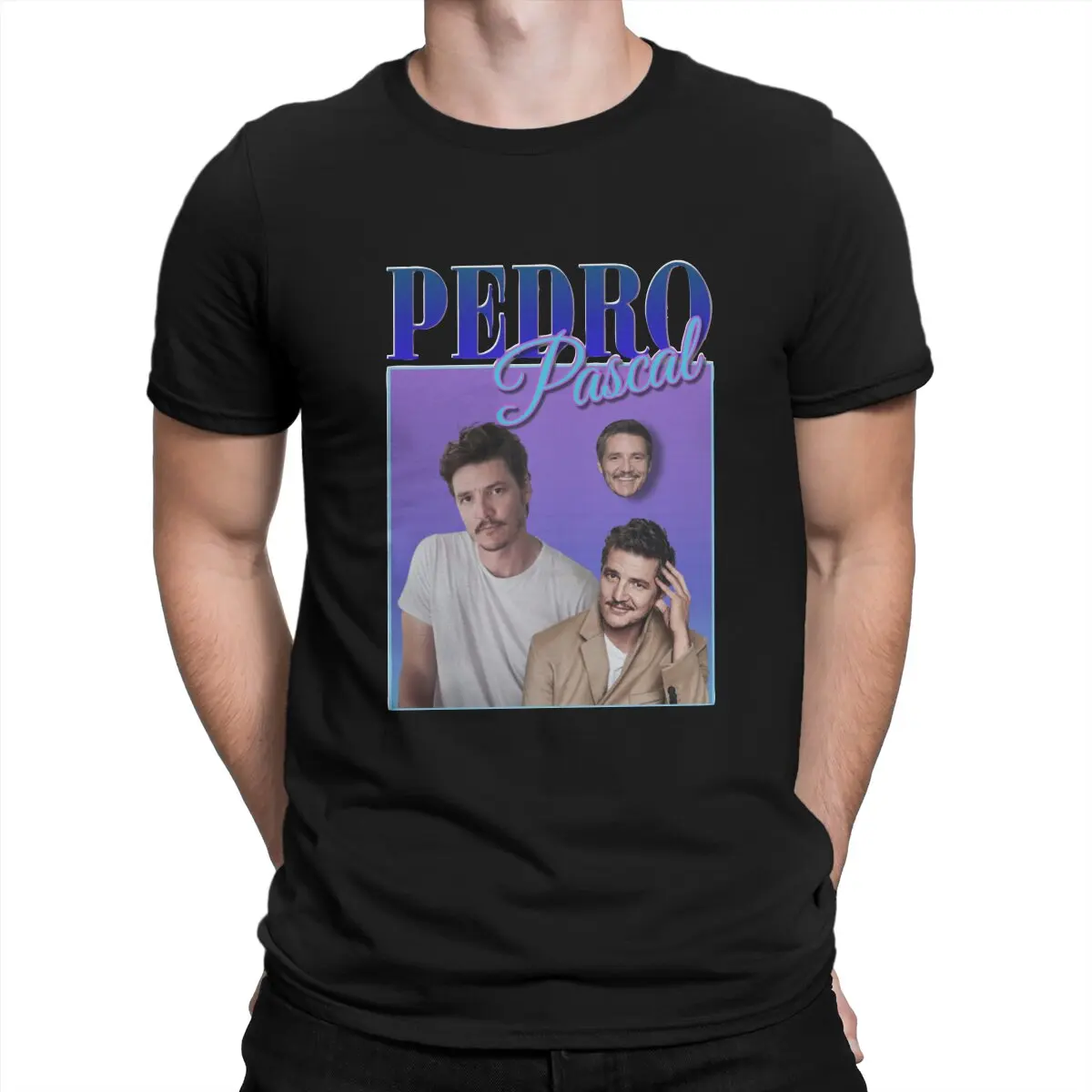 

Actor1 Man's TShirt Pedro Pascal Crewneck Tops Fabric T Shirt Humor High Quality Gift Idea