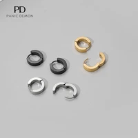 europe and the united states new stainless steel round ear buckle nose buckle fashion men and women hypoallergenic earrings