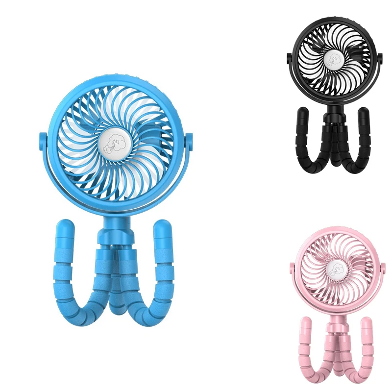 

Handheld Fan 3 Speed Portable Clip On Stroller Fan Battery Operated Personal Desk Fan With Flexible Tripod