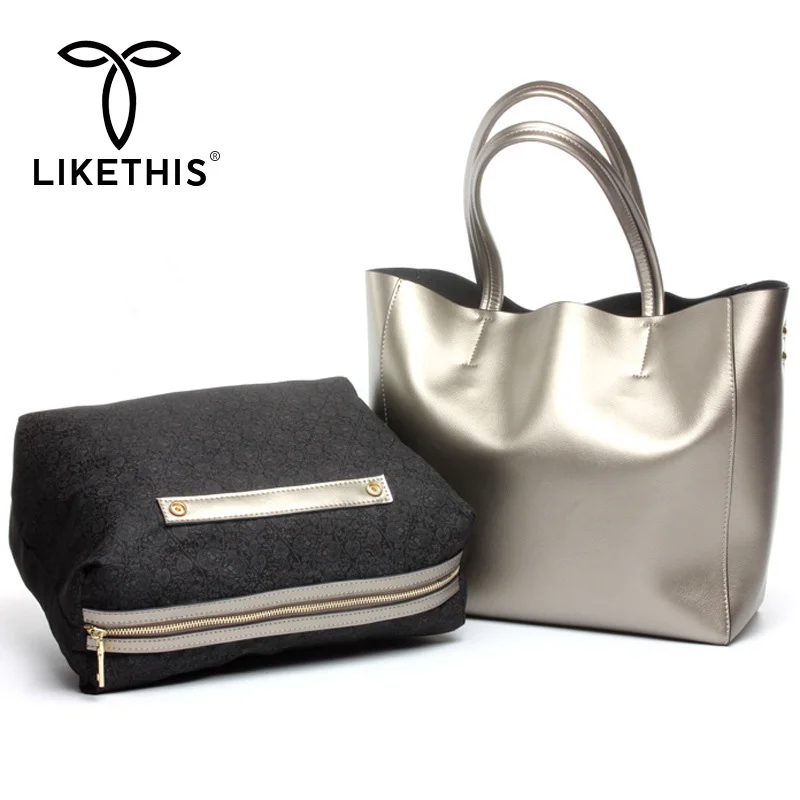 

LIKETHIS Luxury Designer Handbag for Women Genuine Leather Tote Bag 2021 New Ladies Hand Bags Purse Fashion Shoulder Bags Bolsa