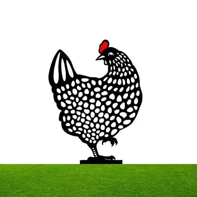 

Easter Chicken Yard Art Garden Hen Chick Statues Set Backyard Lawn Stakes Hen Yard Decor Gift Cock Statues Decoration Ornament