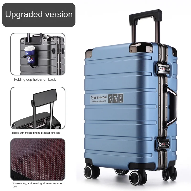 Вращающееся колесо для чемодана с алюминиевой рамой и тормозом 20-дюймовая