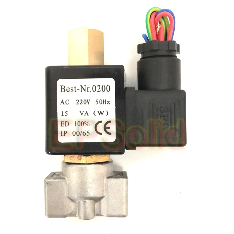 

Free Shipping VX2120-08-SS-NO 1/4" Normally Open Stainless Steel Body 2 Way Oil Acid Solenoid Valve AC220V DC12V