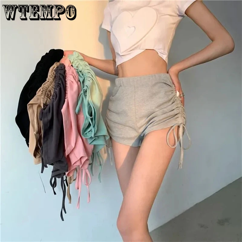 High Waist Drawstring Shorts Women's Summer Loose Outer Wear Sports Casual Shorts for Women