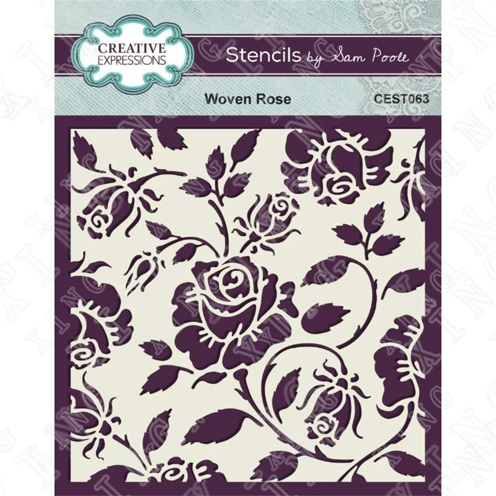 

Woven Rose Flower 2022 New Arrival Decor Diy Graphics Painting Scrapbooking Stamp Ornament Album Embossed Template Reusable