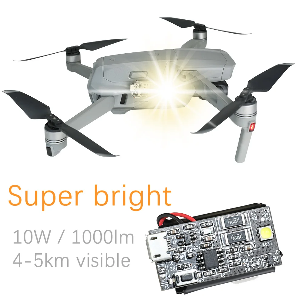 

Flash Strobe Lamp Night 10W Super Bright 1000lm Flight Light for DJI Mavic Air 2S /Phantom /mavic Mini SE Drone Accessories