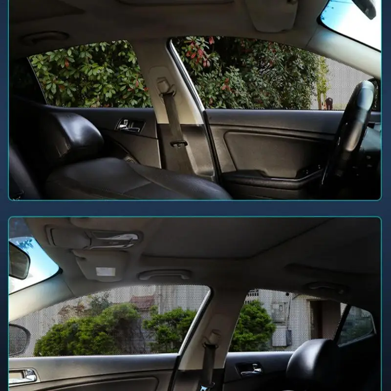 

Car Side Window Net Netting Car Window Covers 2Pcs Outdoor Travel Auto Car Protection Sun Shades For Light Blocking