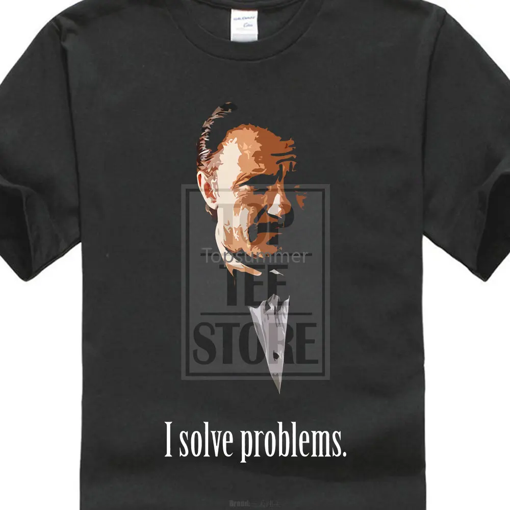 

Mr Wolf I Solve Problems T Shirt Pulp Fiction Movie Film