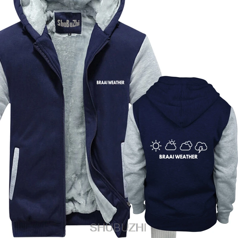 

Mens BRAAI WEATHER thick hoodies - Mens Funny South African Africa Barbecue warm coat your customized winter clothes sbz4426