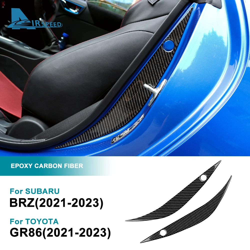 

Настоящее углеродное волокно для Subaru BRZ, Toyota GR86 2021 2022 2023, полоса на дверной бампер, наклейка, Защита краев, защита от царапин, аксессуары