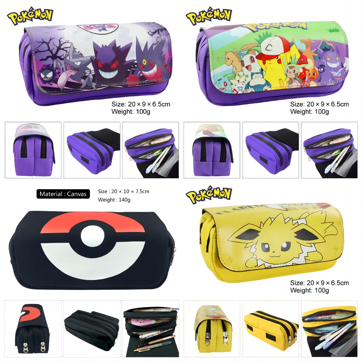

Original Pikachu Pokemon 3D Stereo Pencil Case Superhero Pikachu Pencil Case Large Capacity Pencil Case