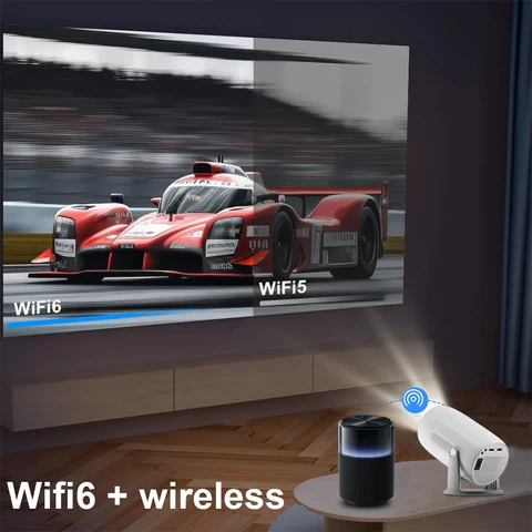 Портативный проектор Lenovo 4K 100 м Android 12 WIFI 6 TOF No-Sense с автофокусом, уличный HD-проектор hy300, видео-фильм, домашний кинотеатр