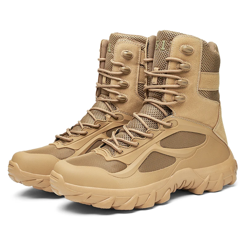 

Мужские боевые тактические военные ботинки 2023, ультра-яркие армейские поклонники, Уличная обувь для пеших прогулок, скалолазания, пустыни, Мужская защитная обувь для работы