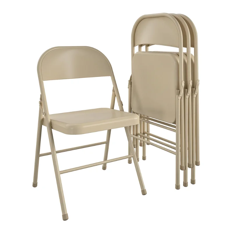 

Mainstays Steel Folding Chair (4 Pack), Beige