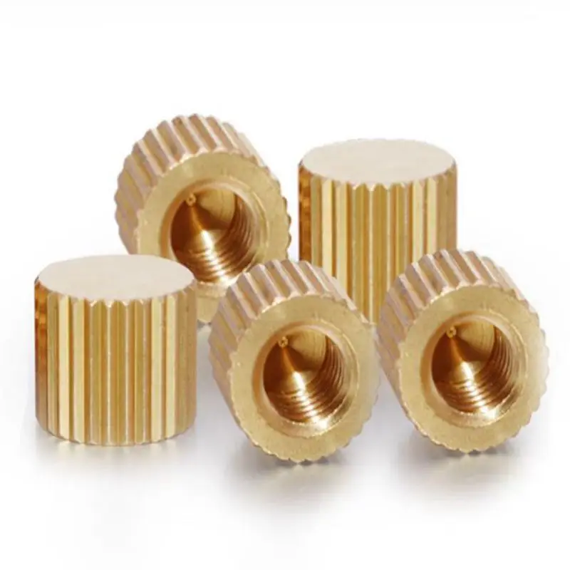 

10pcs Brass single hole semicircular knurled hand screw nut decorative cover