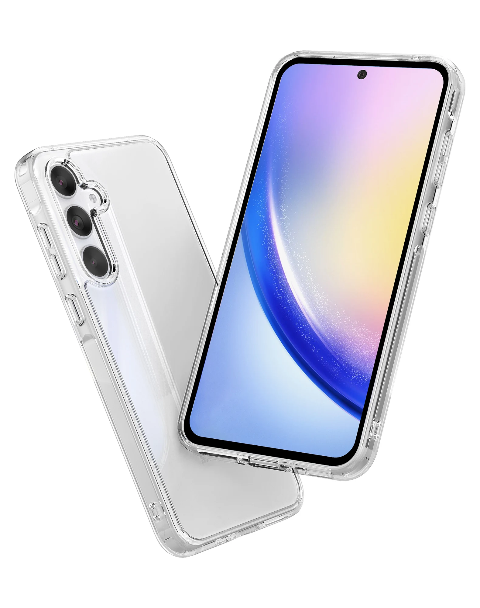 Feitenn для Samsung Galaxy A35 Slim Fit прозрачный чехол жесткая задняя часть и мягкий бампер из