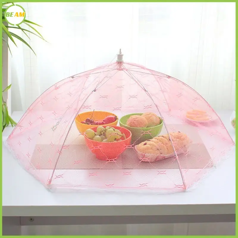 

Umbrella Style Hexagon Gauze Mesh Food Covers Meal Table Cover Anti Fly Mosquito Kitchen Gadgets Cooking Tools