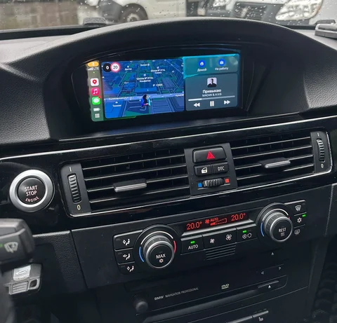 Android 14 Беспроводной Carplay IPS-экран для BMW 3 5 серии E60 E61 E62 E63 E90 E91 E92 Автомобильный радиоприемник Мультимедийный плеер Стерео GPS 4G