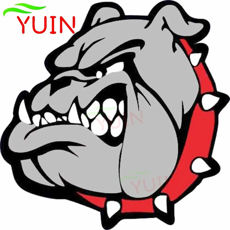 

Personality Evil COLLARED BULLDOG Car Sticker Fashion PVC Bumper Decoration Auto Accessories Motorcycle Waterproof Decal 8*8cm