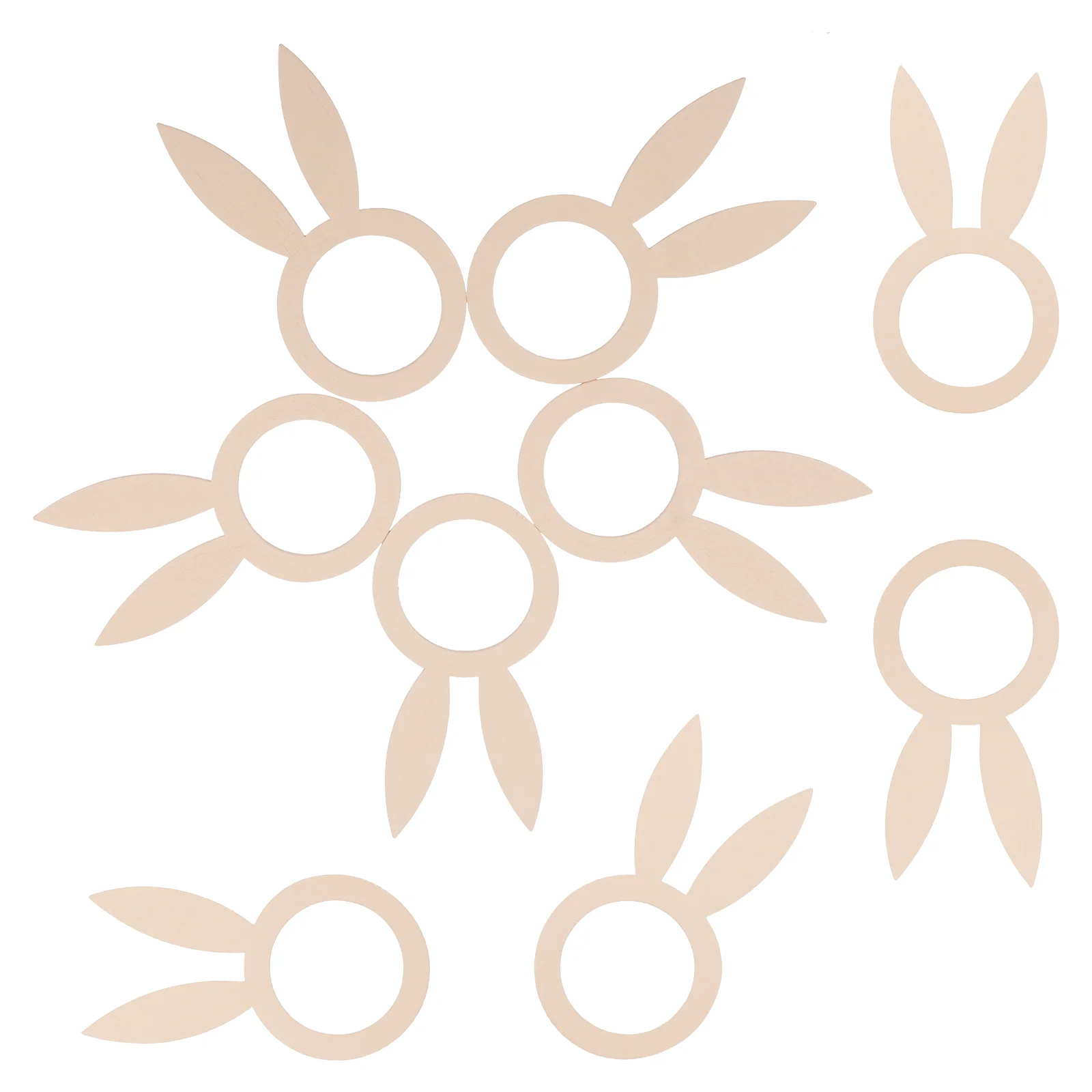 

20 Pcs Wooden Napkin Rings Dining Table Decor Decorative Towel Ring Vintage Easter Napkin Holder MDF Wedding Napkin Rings