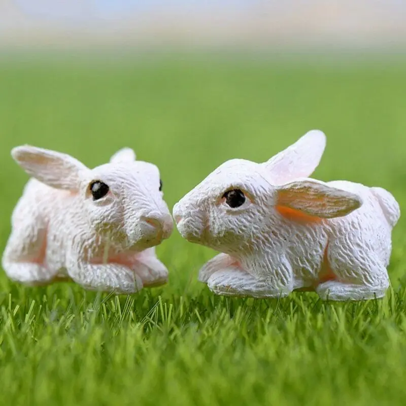 Домашние милые аксессуары для декора миниатюрная мебель мини-кролик садовый орнамент фигура в мини-вазоне для растений