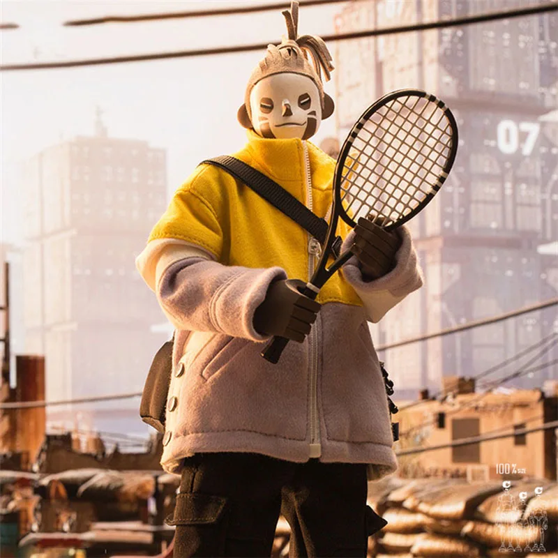 

Come4Arts 1/6 Cartoon Anime Figure Tennis Girl With Handmade Trendy Coat Tennis Racket 12" Action Figure Body Best Christmas Gif