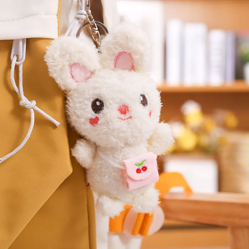 Новая модная мультяшная сумка через плечо в виде клубники кролик милая плюшевая