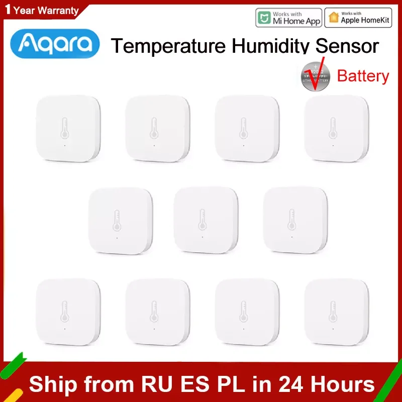 

Temperature Humidity Sensor Zigbee Wireless Smart Linkage Thermometer Hygrometer Control Work With Mi Home Homekit APP