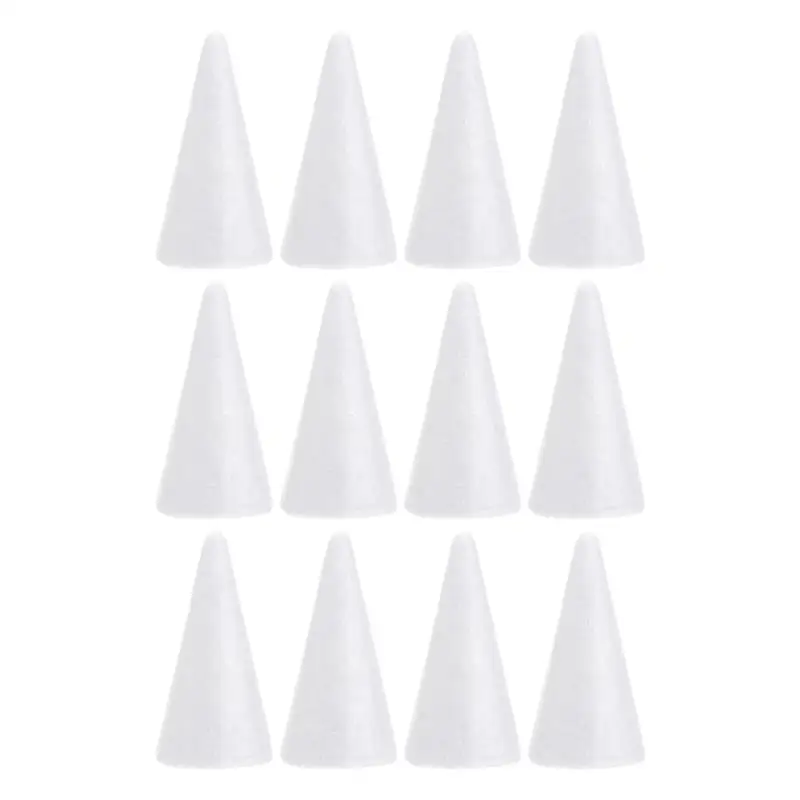 

Foam Cone Cones Craft Christmas Styrofoam Tree Crafts Polystyrene Diy White Children Balls Floral Shapes Ornament Supplies