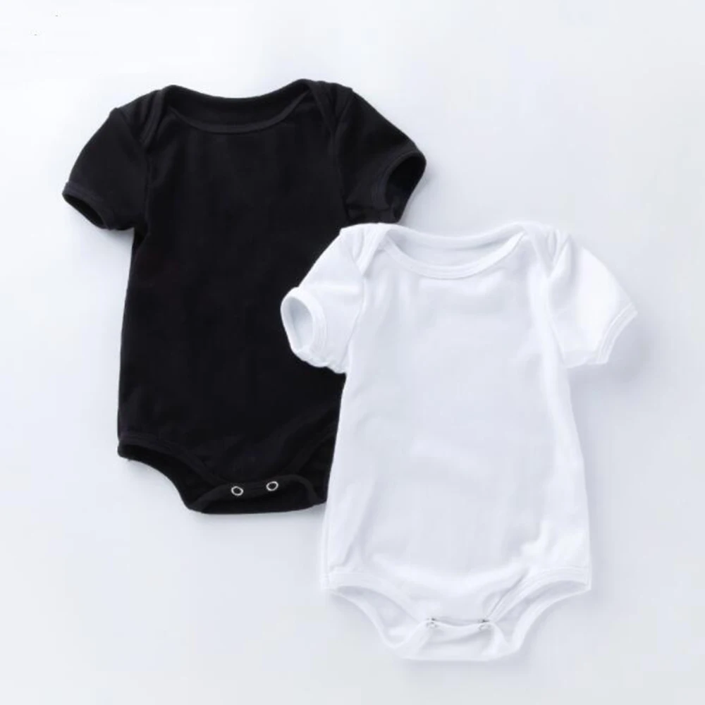

Baby Boy Onesie Short Sleeve Cotton Solid Color Newborn Clothes 0-12 Months Princess Infant Girl Bodysuit
