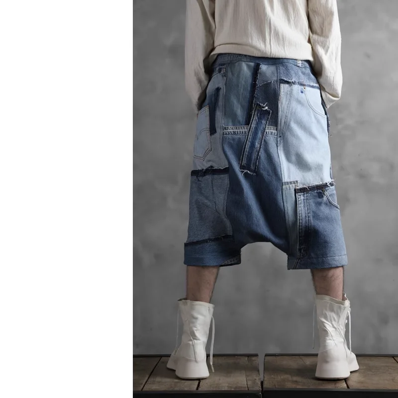Рисунок 3 - Шорты-карго мужские джинсовые составного кроя