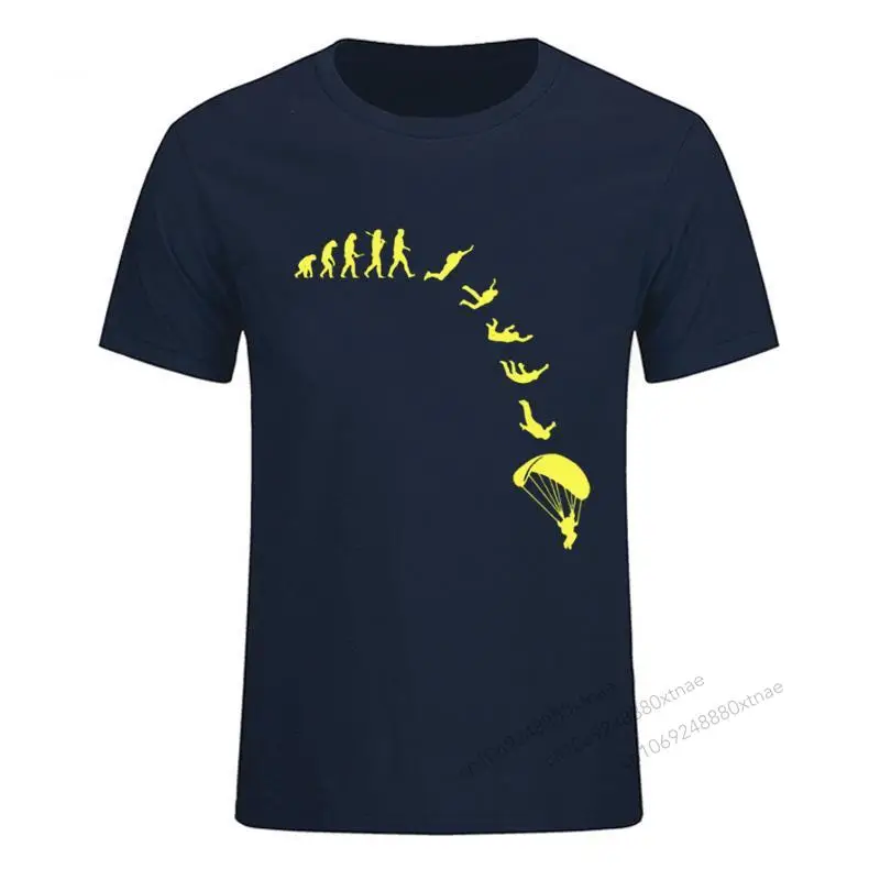 

Hot Sale New Fashion Men T-shirt Go Skydiving Evolution Brand Clothing Casual Funny Print Streetwear Short Sleeve T Shirt