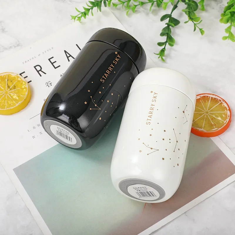 

Insulated Thermos Cup Stainless Steel Vacuum Flask Starry Sky Mini Capacity Leak-proof Drink Coffee Mug Sport Water Bottle