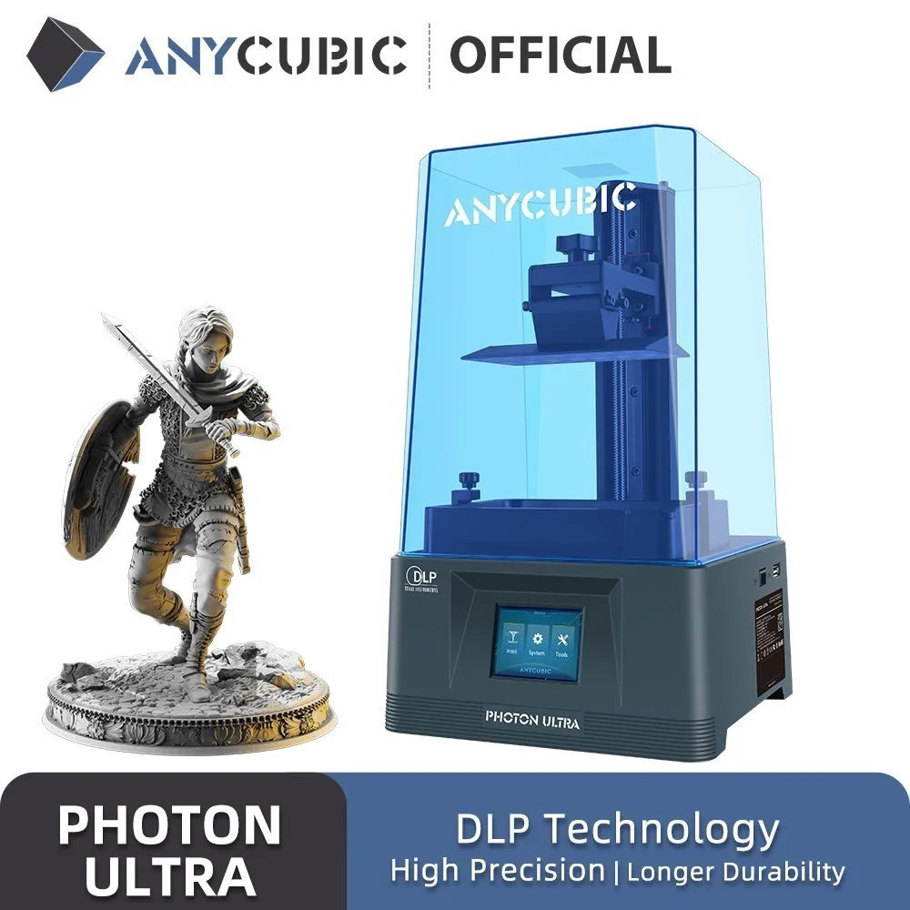 

ANYCUBIC Photon Ultra DLP 3D принтер Высокоточная 3D печать 60мм/час Высокая скорость печати Смола 3D принтер 102.4*57.6*165мм