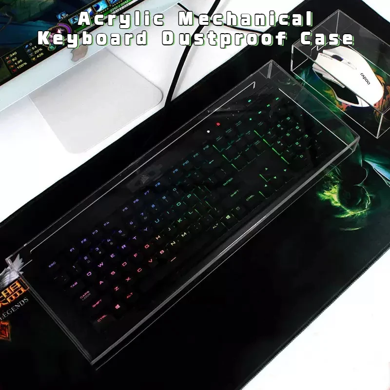 1Pcs/Set Acrylic Mechanical Keyboard Dustproof Case Protective Case Wireless Mouse Dust Cover Dust Cover