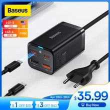 Baseus 65W GaN Charger Desktop Laptop Fast Charger 4 in 1 Adaptor For iPhone 13 12 Pro Max Xiaomi Samsung Tablets Phone Charger