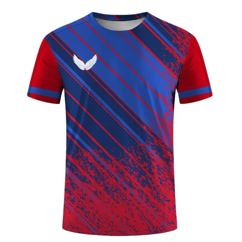

Men's and Women's Short Sleeved Round Neck Fashionable T-shirt, Tennis, Badminton, Summer Comfortable T-shirt Top