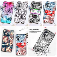 anime ahegao manga girl phone case black for oppo find x5 x3 x2 neo lite a96 a57 a74 a76 a72 a55 a54s a53 a53s a16s a16 a9