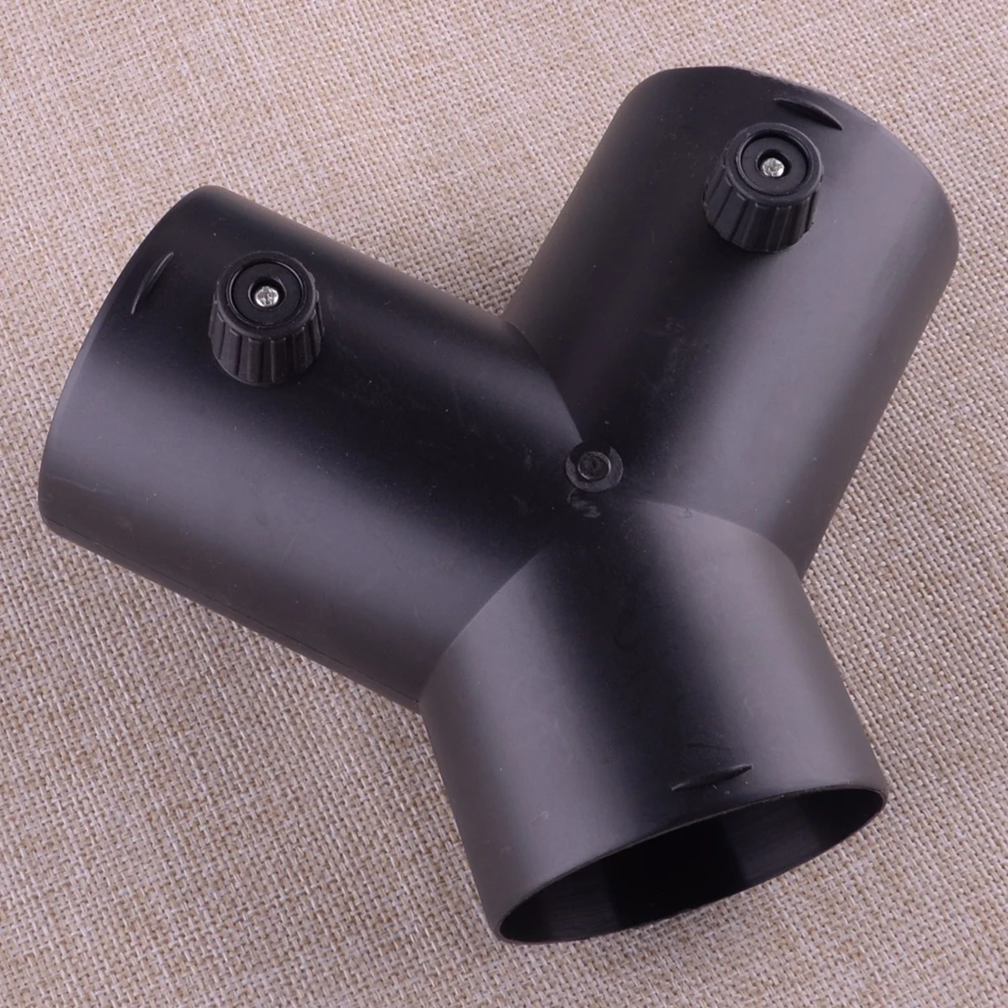 

75mm Dual Flap Valve Y Branch Outlet Pipe Connector Splitter Fit for Eberspacher Webasto Heater Black Plastic